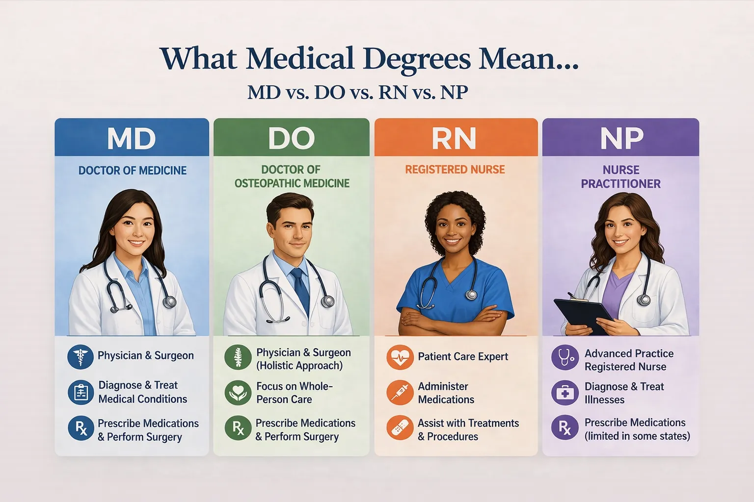 Medical Degrees Explained: What do MDs, DOs, & PAs mean