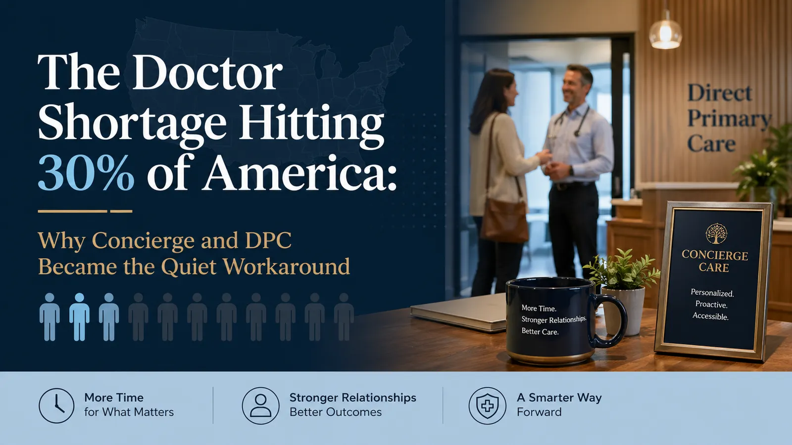 The Doctor Shortage Hitting 30% of America: Why Concierge and DPC Became the Quiet Workaround