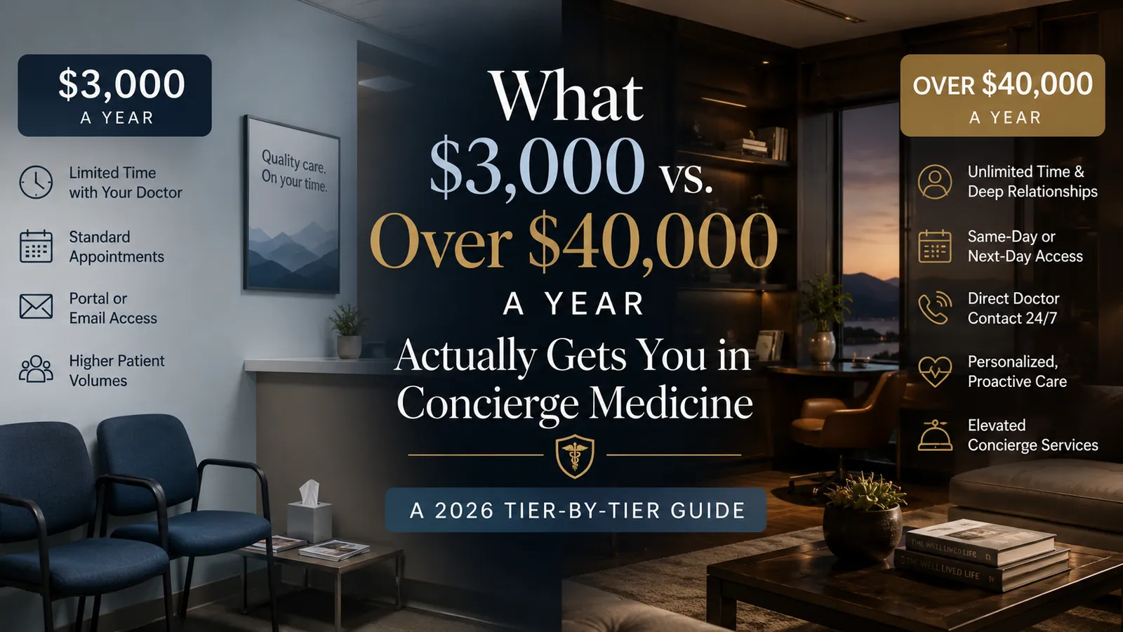 What $3,000 vs. Over $40,000 a Year Actually Gets You in Concierge Medicine: A 2026 Tier-by-Tier Guide