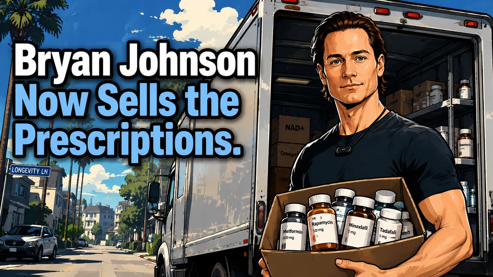 Bryan Johnson Now Sells the Prescriptions. Here are a few facts about his new website Immortals