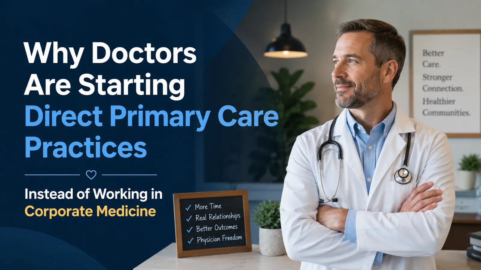 Why Doctors Are Starting Direct Primary Care Practices Instead of Working in Corporate Medicine