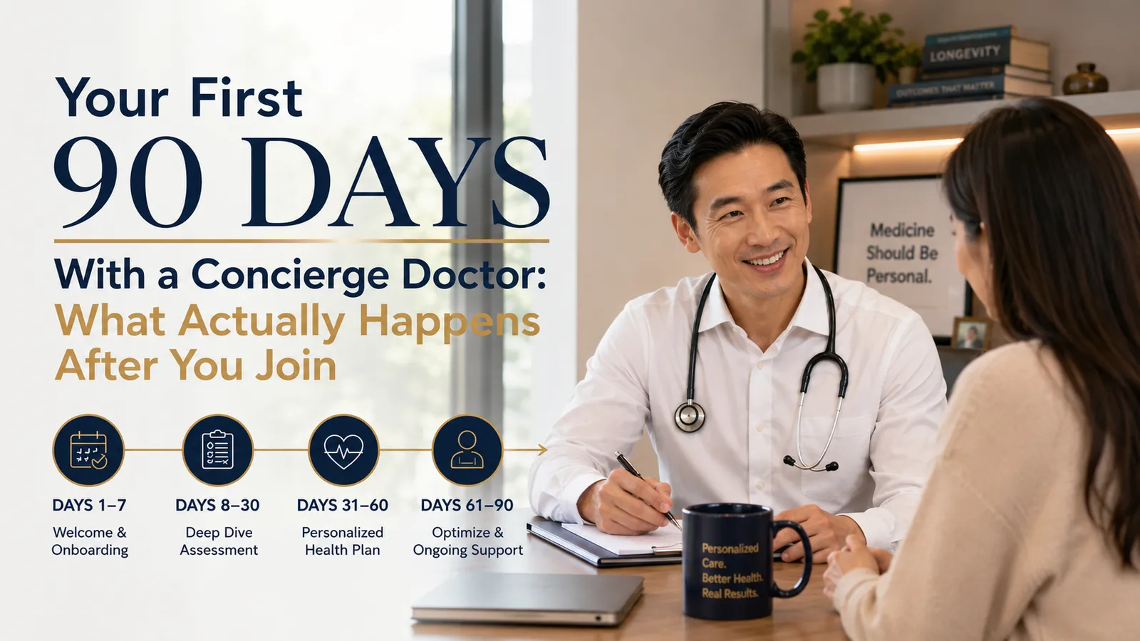 Your First 90 Days With a Concierge Doctor: What Actually Happens After You Join