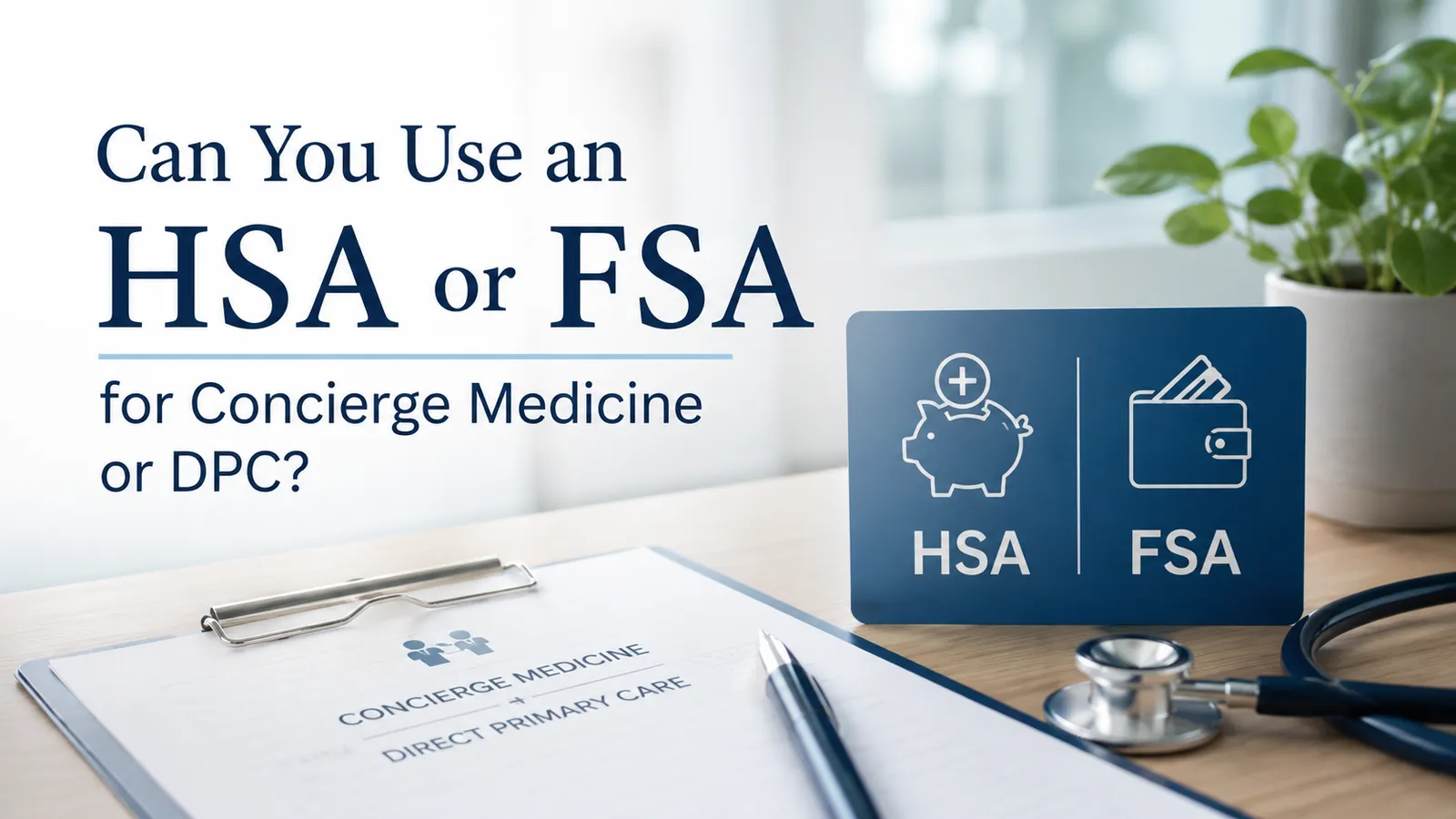 Can You Use an HSA or FSA for Concierge Medicine or DPC?