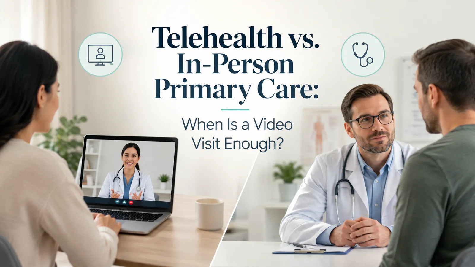 Telehealth vs. In-Person Primary Care: When Is a Video Visit Enough?