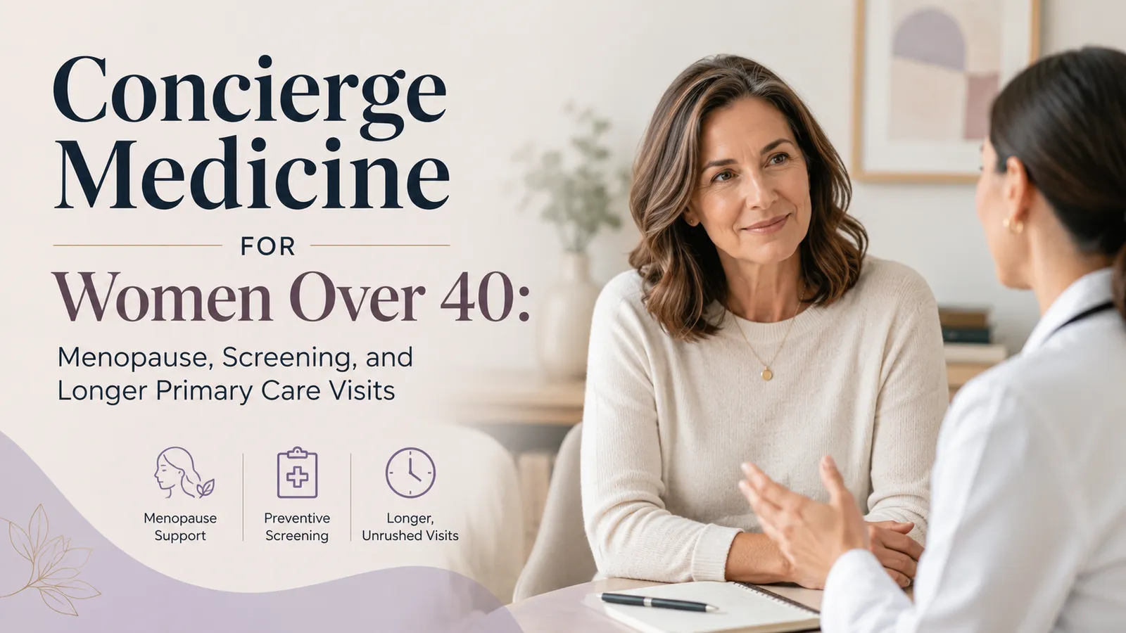 Concierge Medicine for Women Over 40: Menopause, Screening, and Longer Primary Care Visits