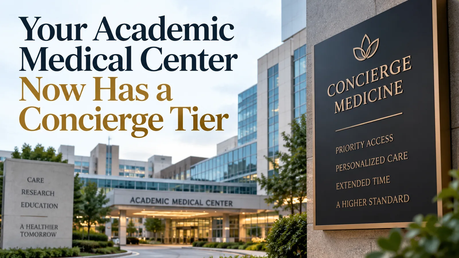 Your Academic Medical Center Now Has a Concierge Tier