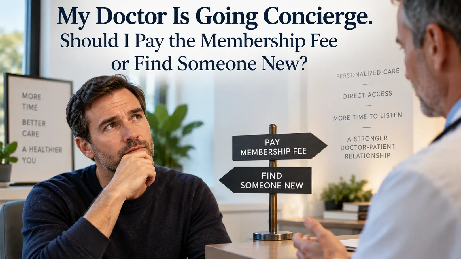 My Doctor Is Going Concierge. Should I Pay the Membership Fee or Find Someone New?