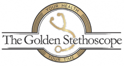 The Golden Stethoscope logo